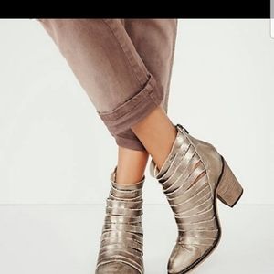 Free People Hybrid Strappy Heel Boot Metallic